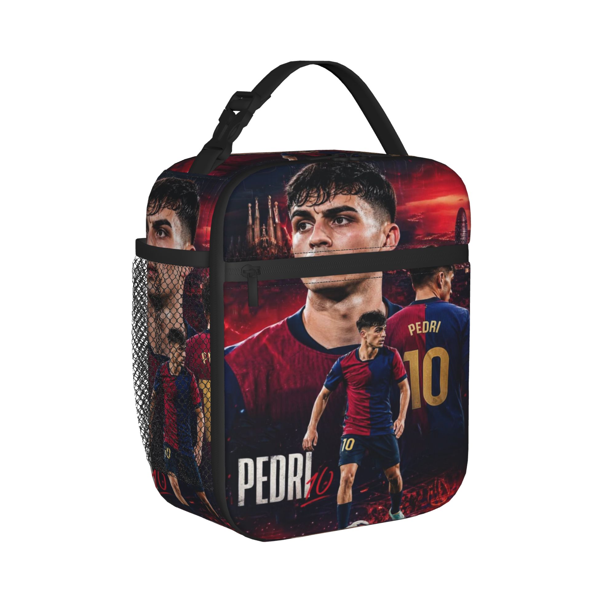 Pedri Insulated Lunch Bags Thermal Bag Lunch Container Football Number 10 Leakproof Tote Lunch Box for Men Women Work Travel