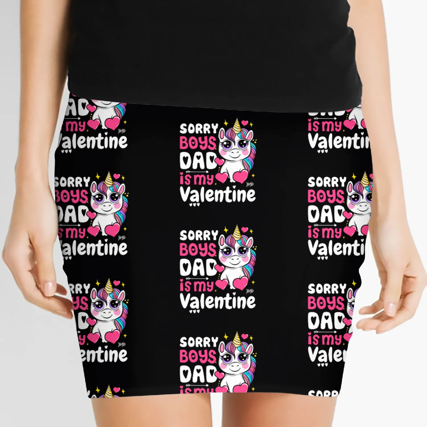 Sorry Boys My Dad Is My Valentines Day Women's Mini Skirts