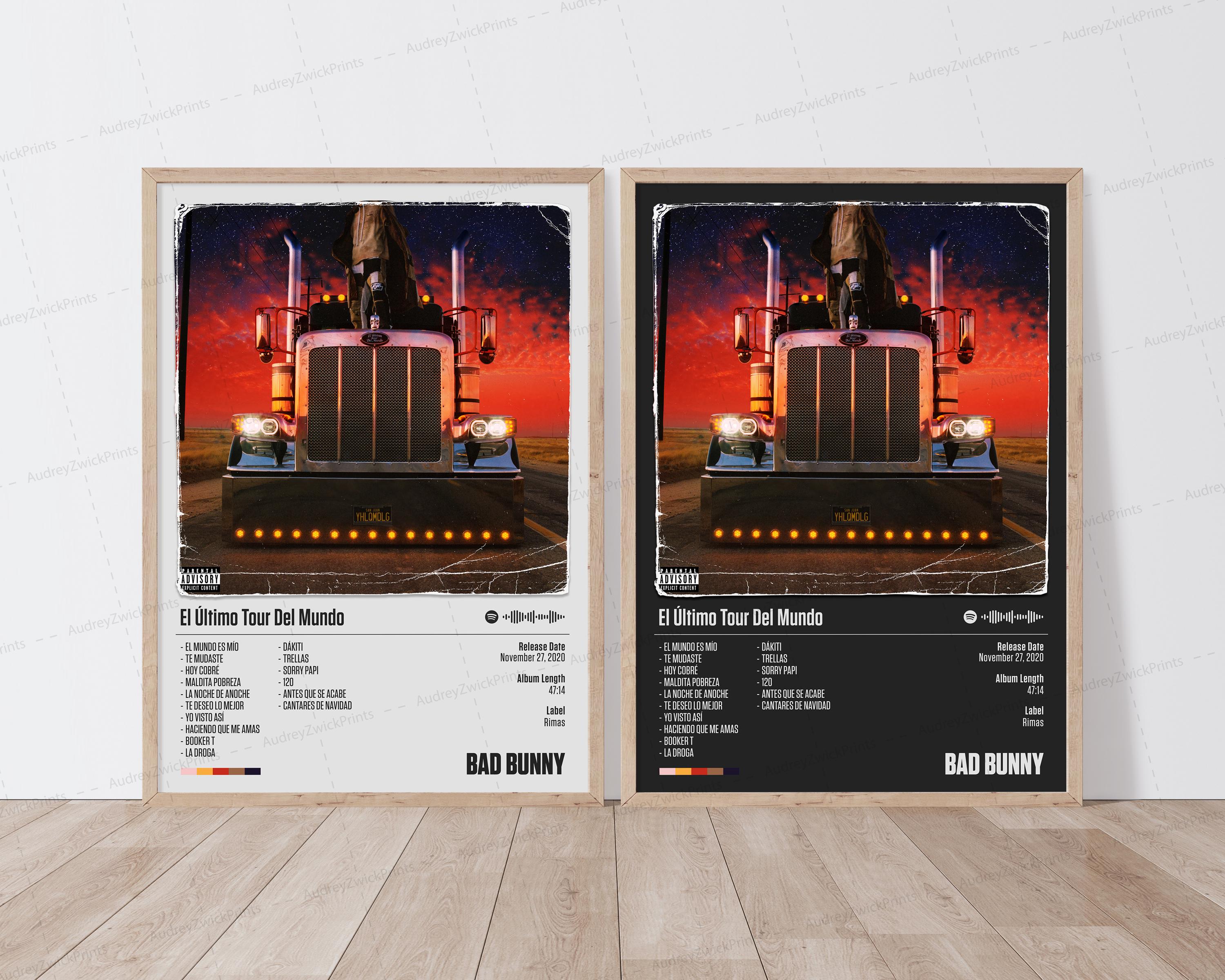 Bad Bunny Poster | El ltimo Tour Del Mundo Poster | Music Poster | Album Cover Poster | Tracklist Poster | Bad Bunny