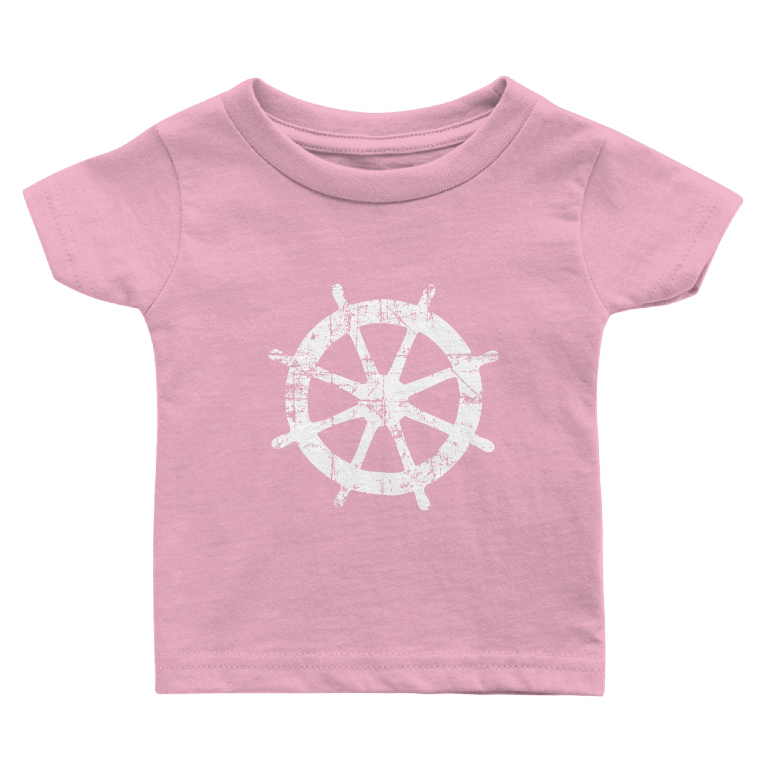 Steering Wheel (Antique White) Boat & Sail Baby T Shirts