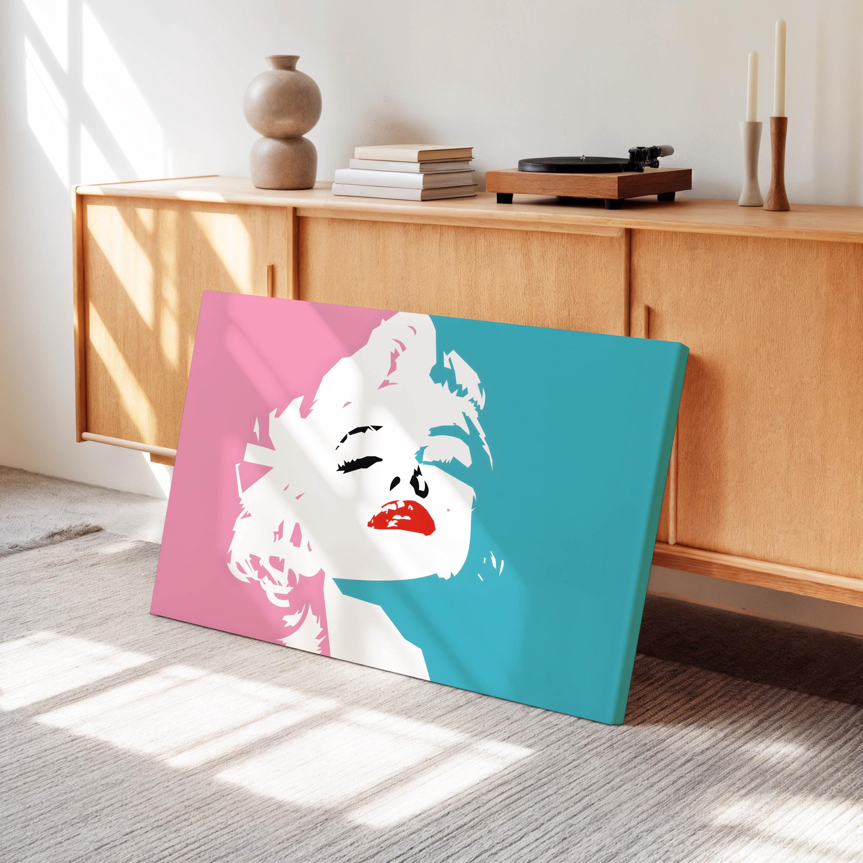 Marilyn Monroe Canvas Print - Pop Art Portrait, Ready to Hang