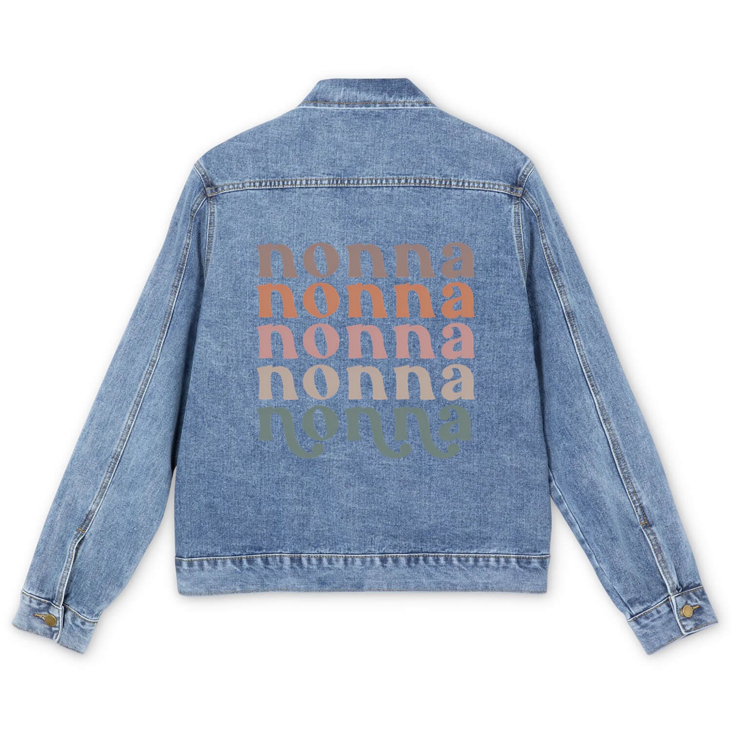 Nonna Stacked Typography Non Nonna Men's Denim Jackets