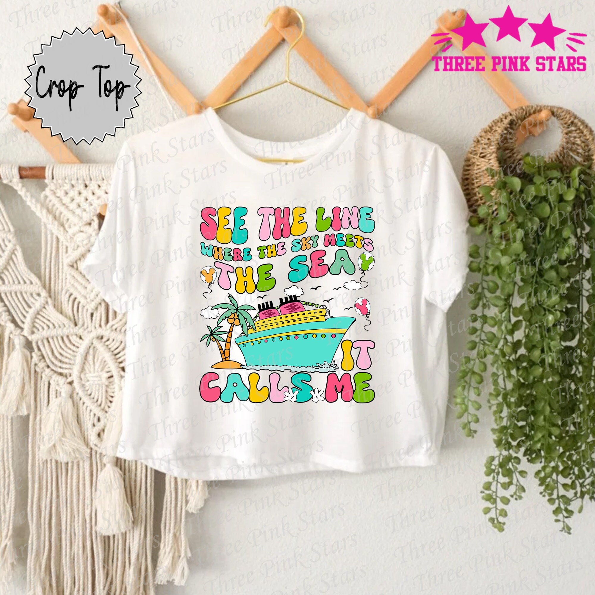Magical Cruisin Crop Top, Cruise Family Trip 2024 Crop Tee, Magic Kingdom Vacation Tee E5124