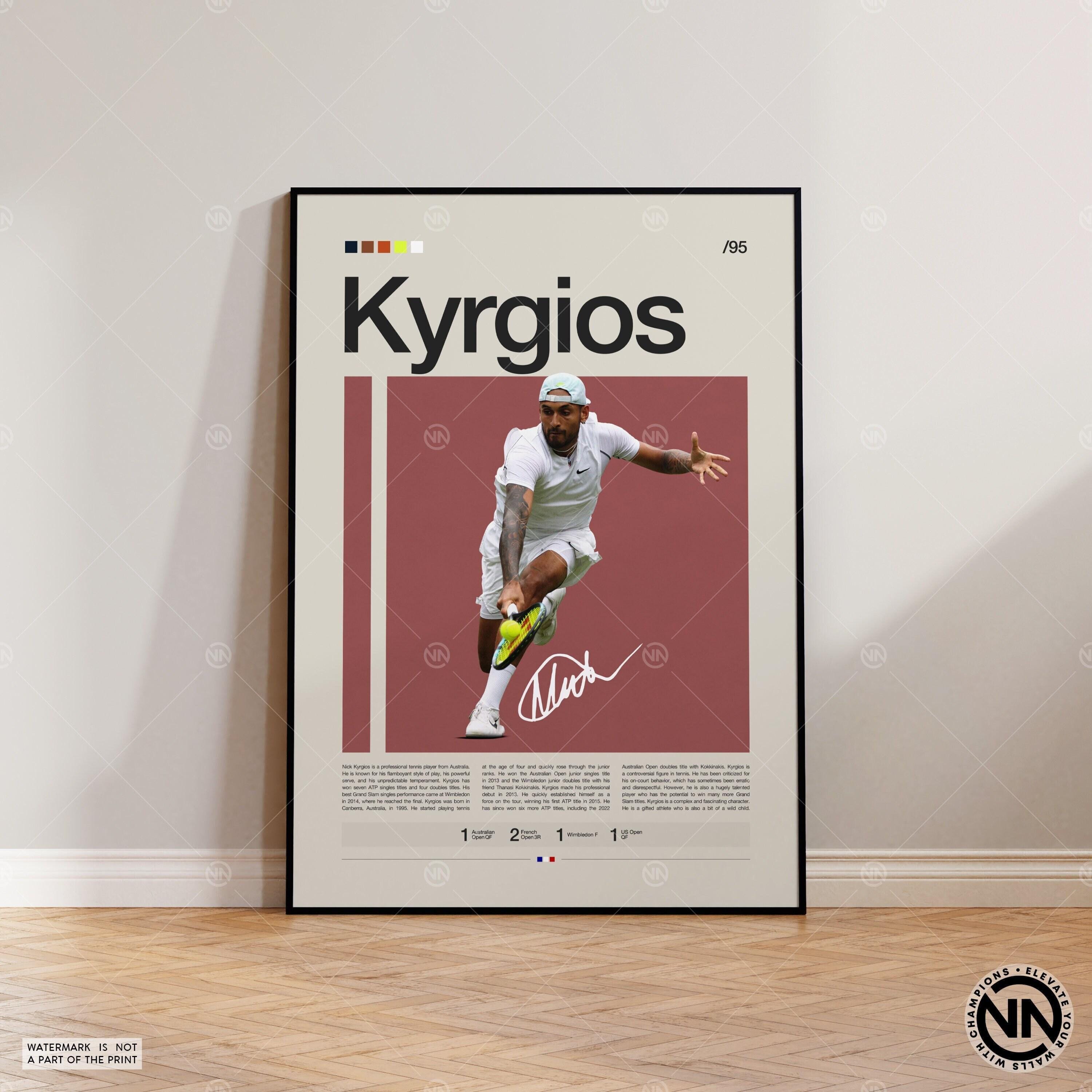 Nick Kyrgios Poster, Tennis Poster, Motivational Poster, Sports Poster, Modern Sports Art, Tennis Gifts, Minimalist Poster, Tennis Art