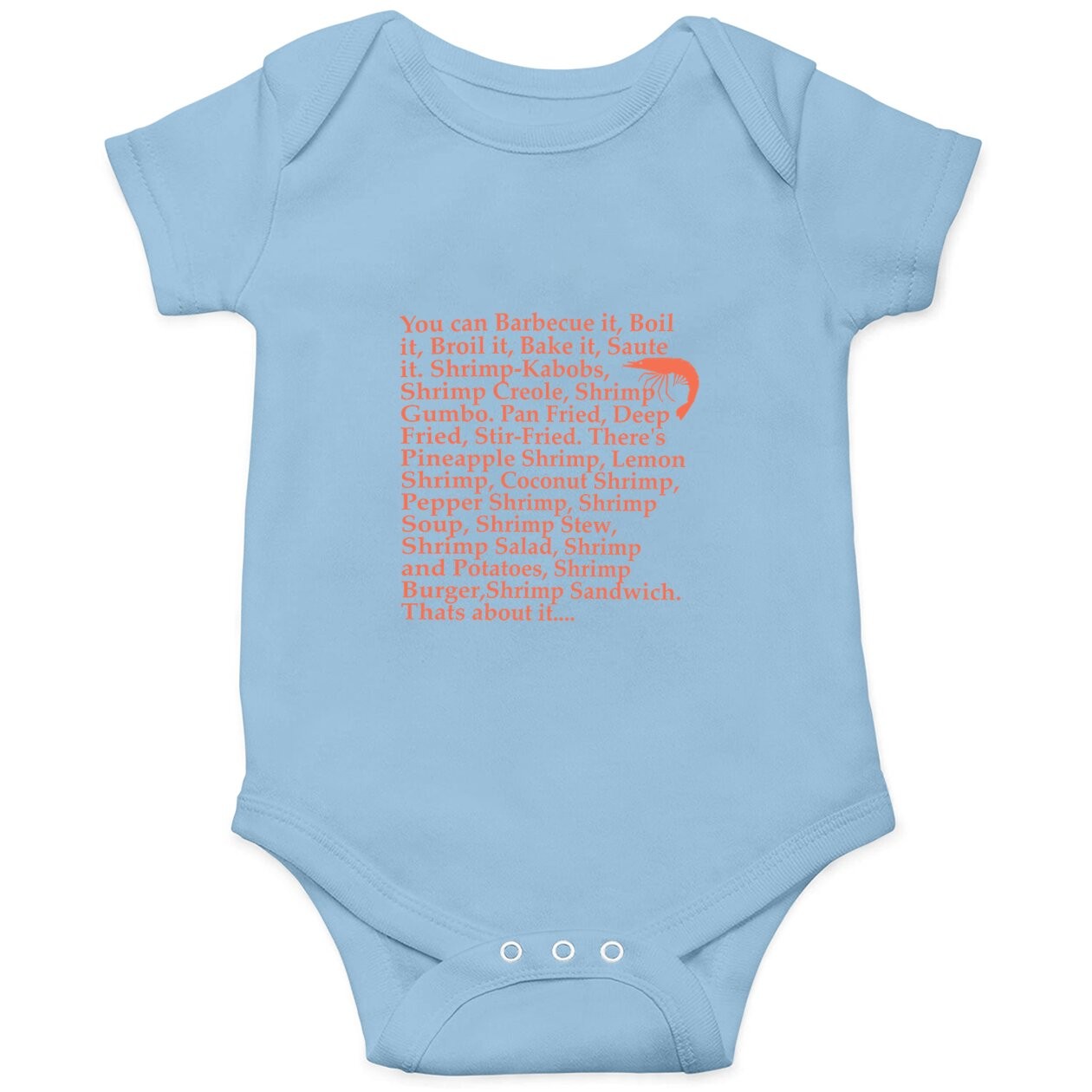 Nirvan Forrest Gump L Forrest Gump Shrimp Quote Baby Bodysuit