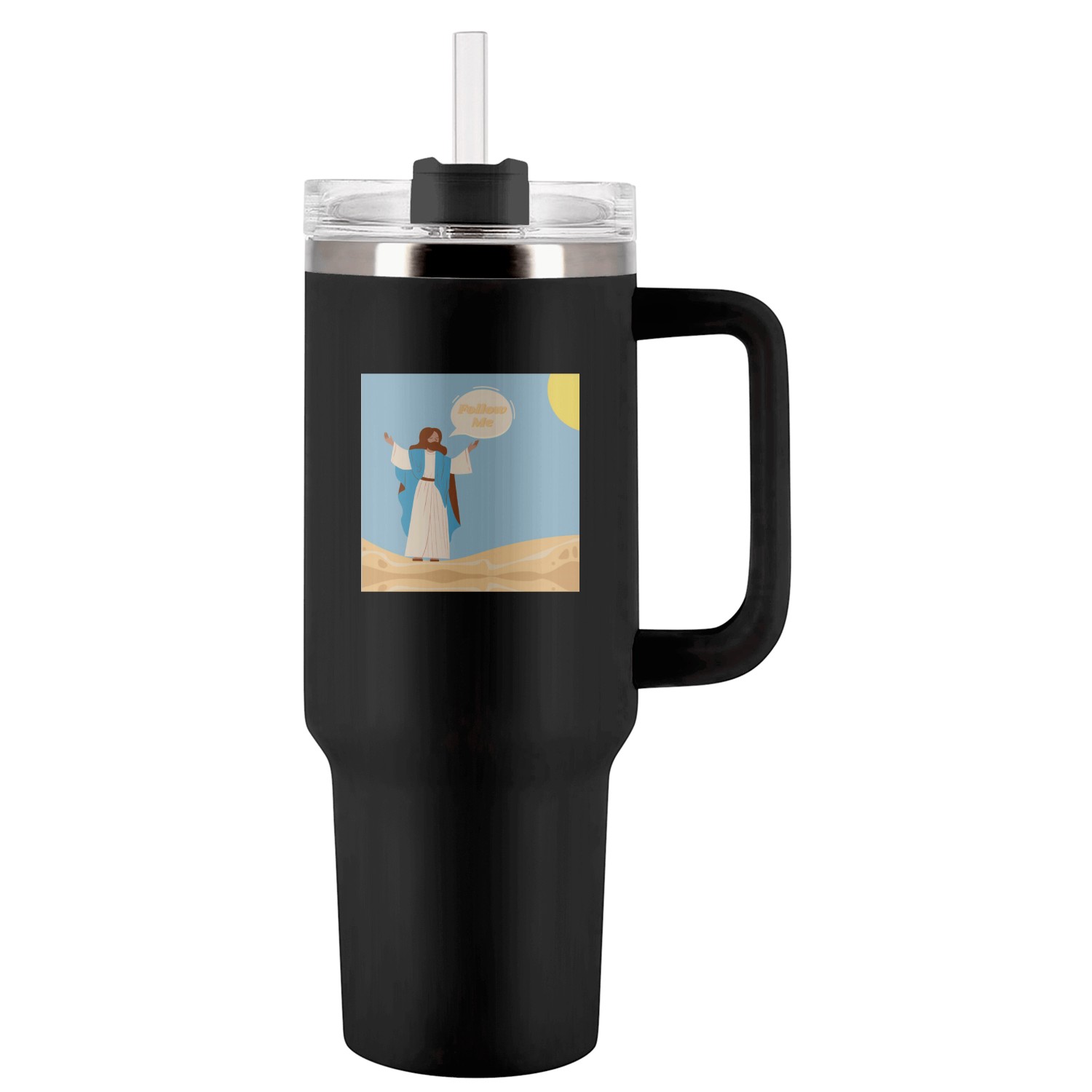 Follow Me Tumblers 40 Oz With Handle