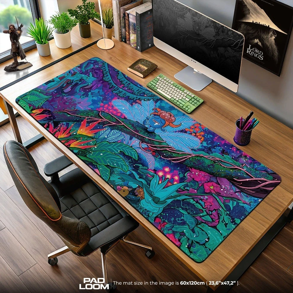 Gloom Jungle Mouse Pad, Psychedelic Poket mons Gaming Desk Mat