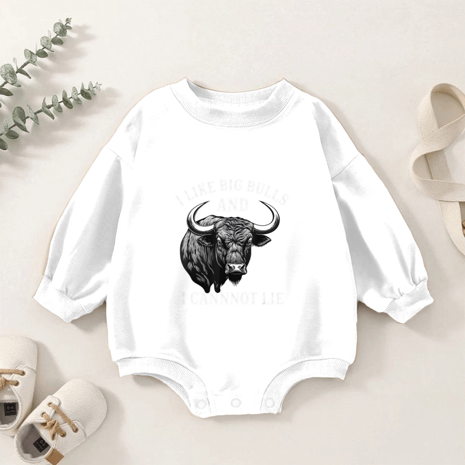 Bull Riding Like Big Bulls Rodeo Bull Rider Wester Baby Romper Sweatshirts