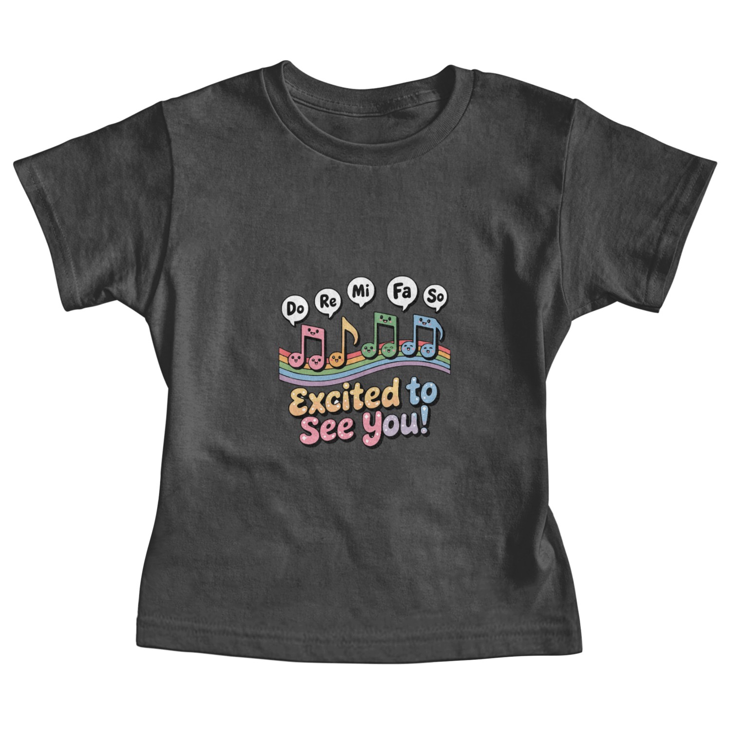 Do Re Mi Fa So music nout Rainbow Design Baby Tees