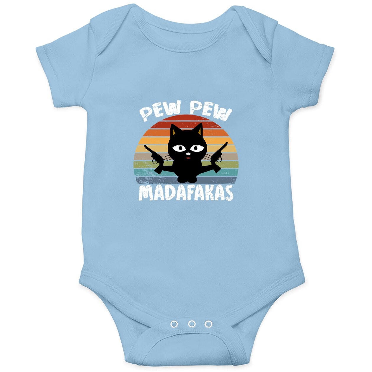 Pew Pew Madafakas Vintage Funny Baby Bodysuit