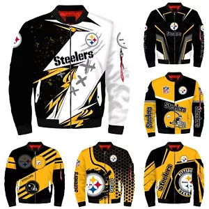 Pittsburgh Steeler Men's Flight Bomber Jacket