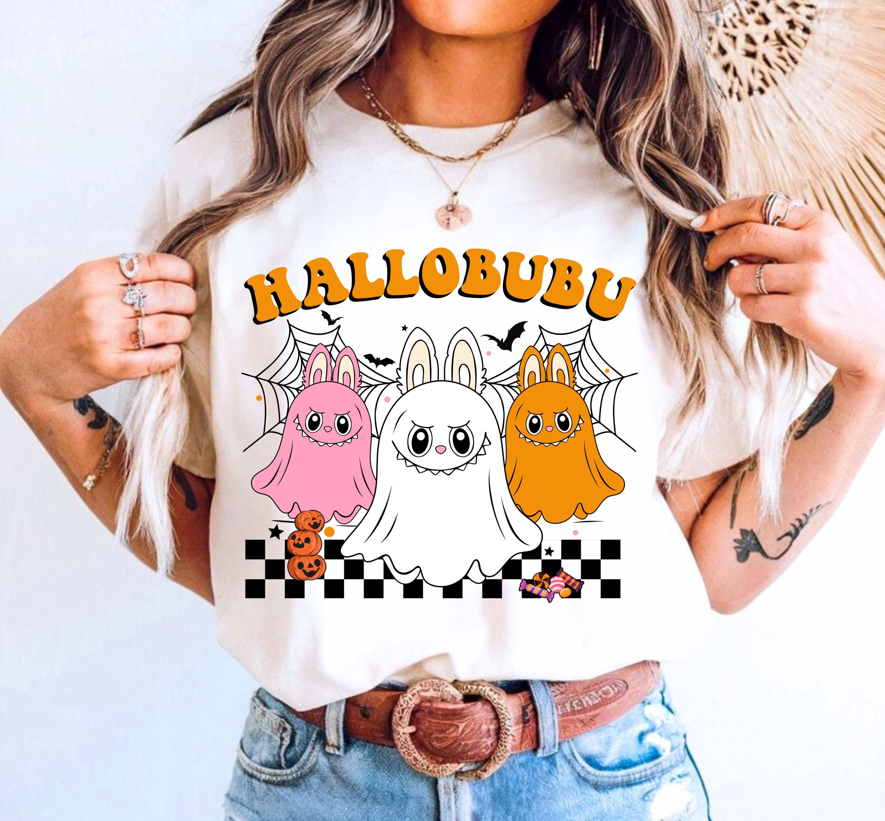Inspired Labubu Halloween Birthday T Shirt, Kids Halloween Tee, La Bubu Doll Spooky Season, Kawaii Monsters, Gift Halloween