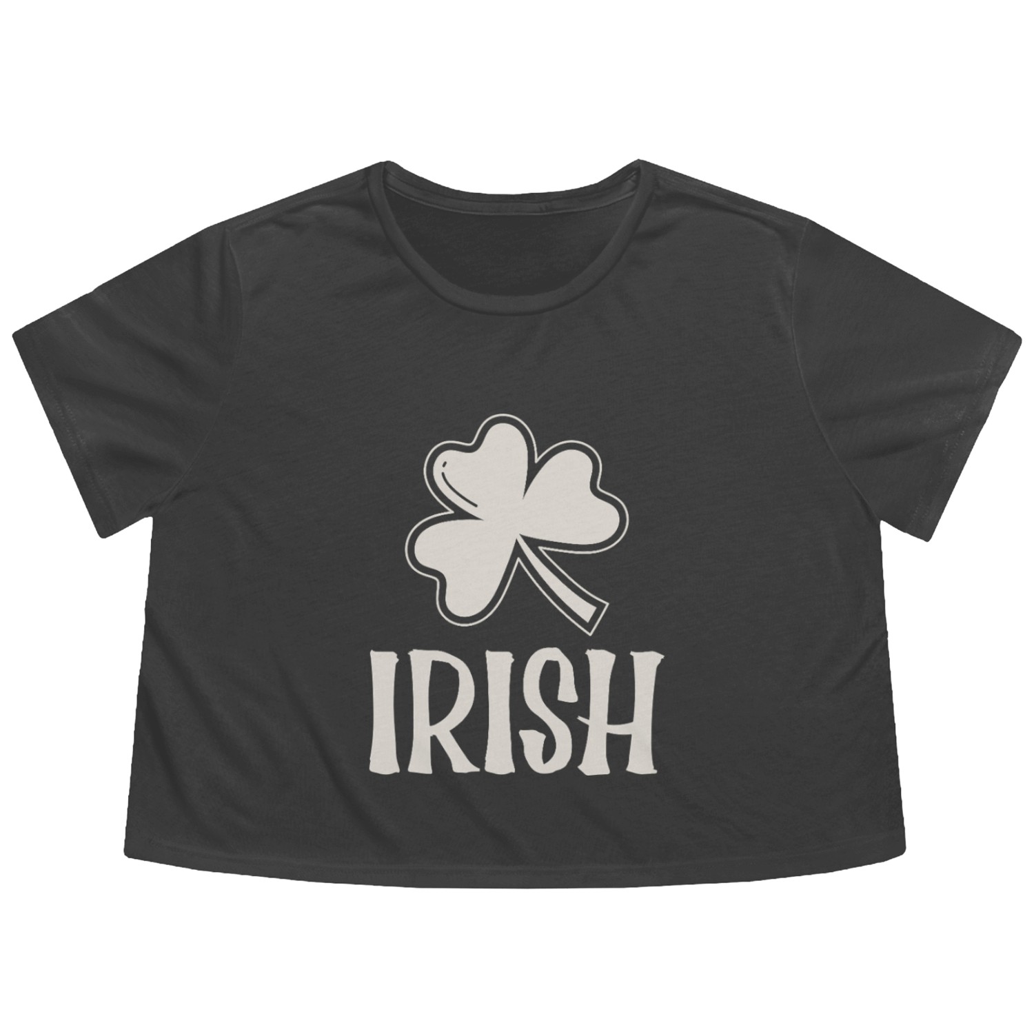 IRISH with A Clover Flowy Cropped Tees