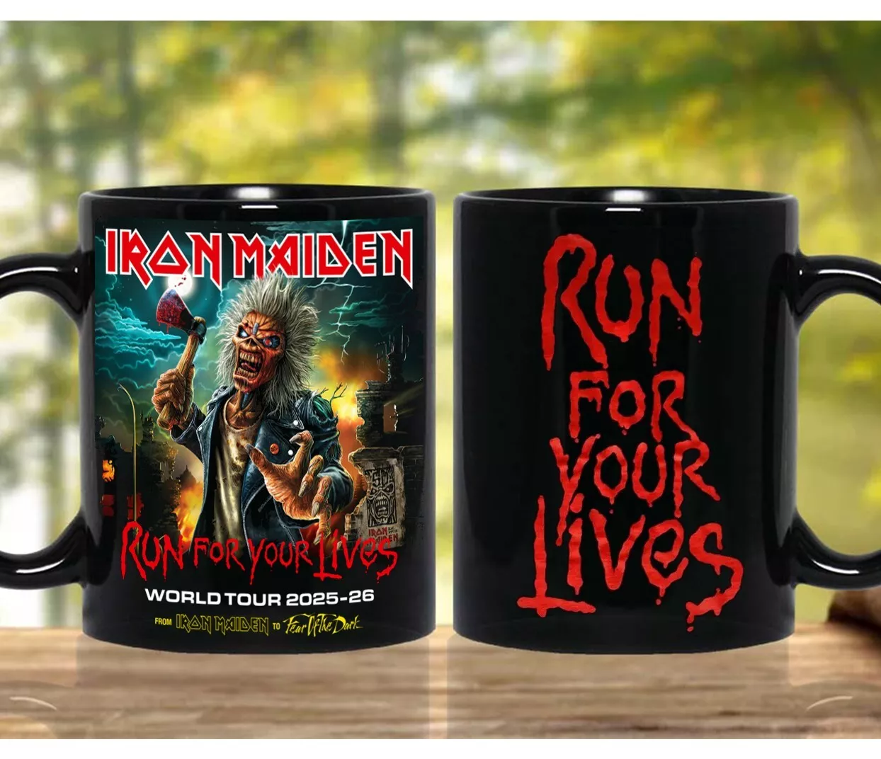 Iron Maiden Run for Your Lives Tour 2025 Coffee Mug
