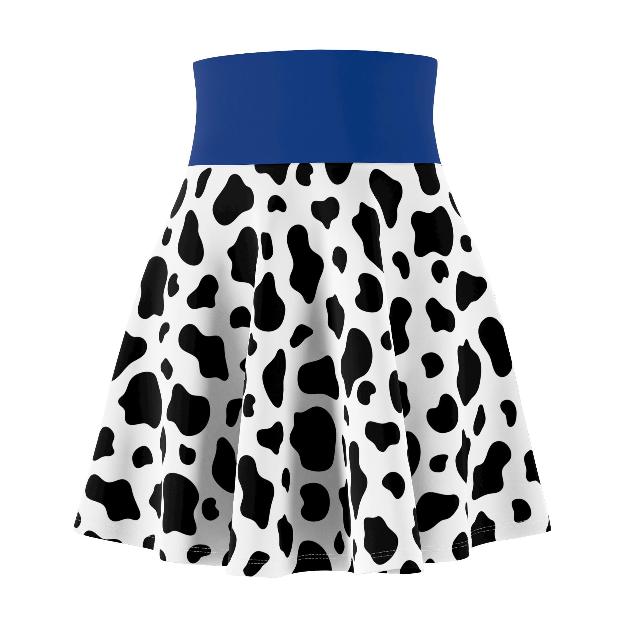 Cowgirl Jess Skater Skirt Womens Western Fashion Clothes, Rodeo Cowgirl Outfit, Retro Cow Print Circle Skirt, Vintage Style Skating Apparel,