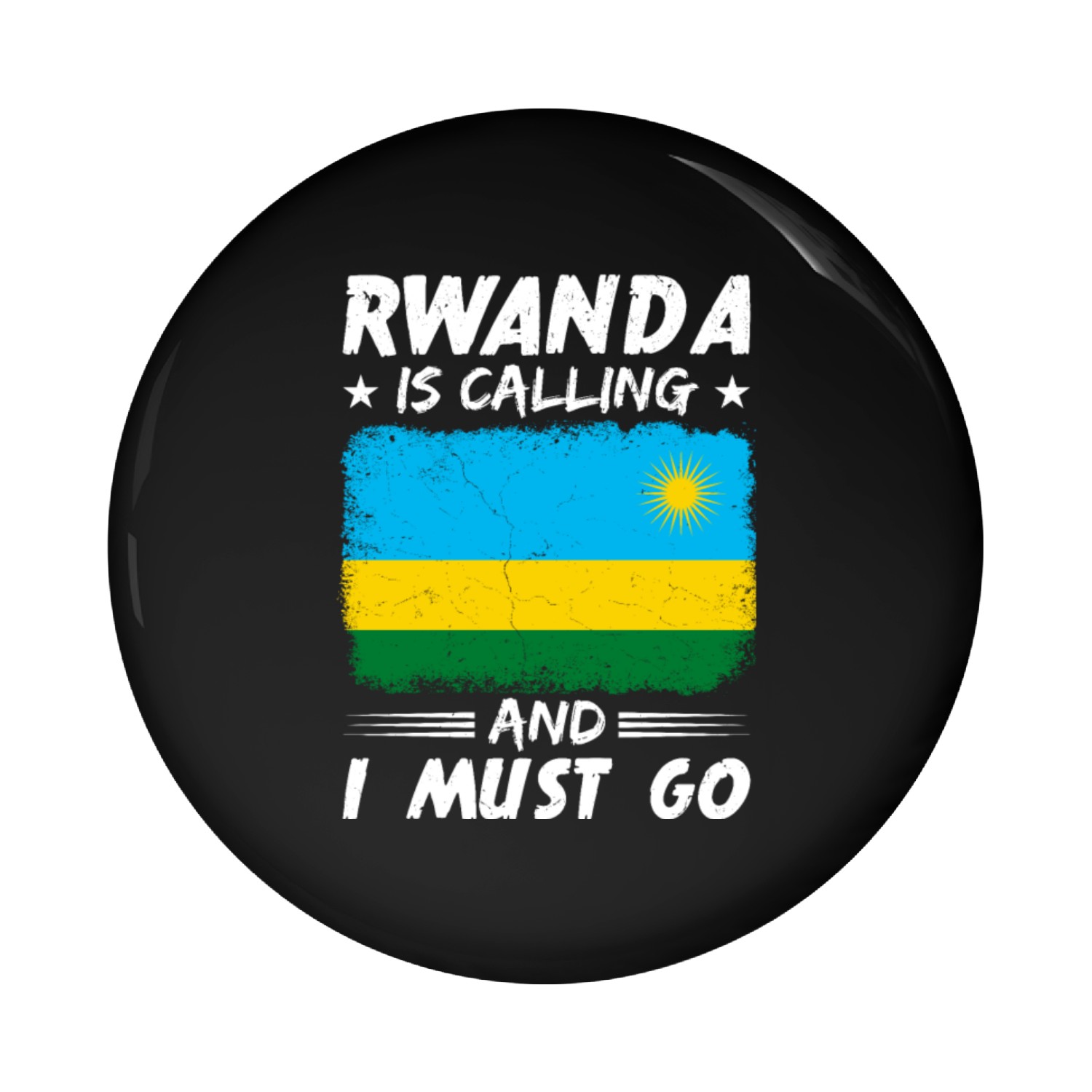 American Crafted Rwandan Powered Rwanda Pin Buttons