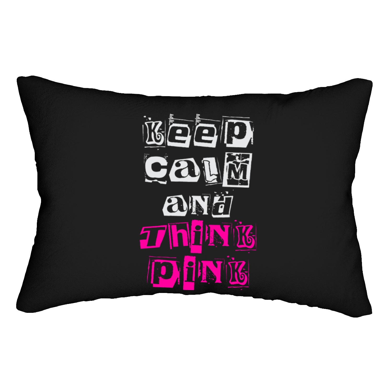 Keep Calm And Pink Breast Cancer Awareness Lumbar Pillows