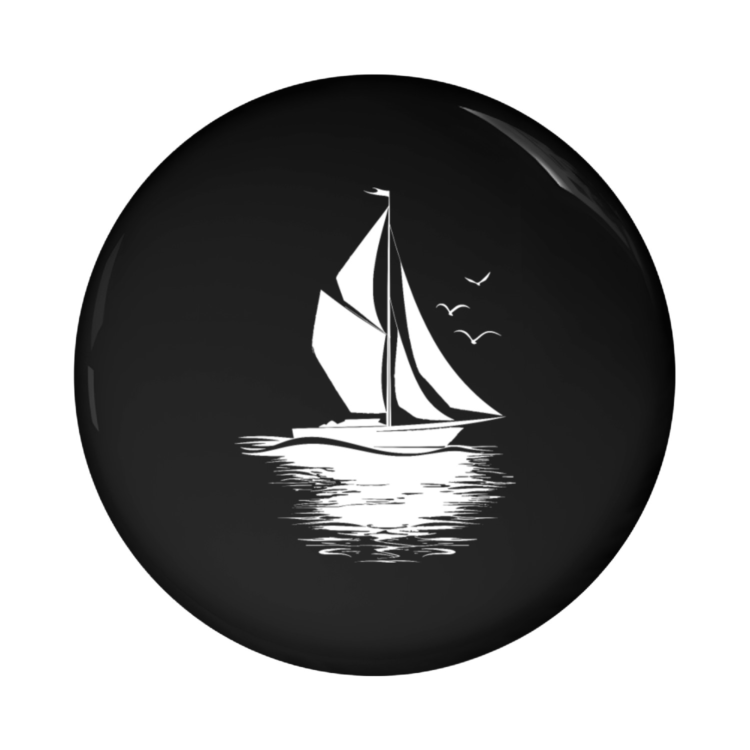 Sailing Sketch Pin Buttons