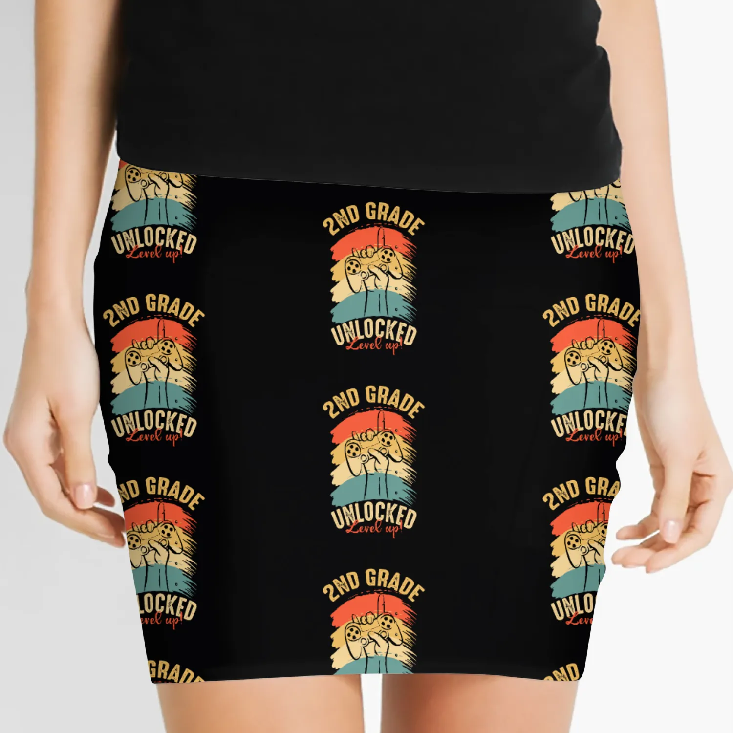 Level 2nd Grade Student Second Grade Teacher Gifts Women's Mini Skirts