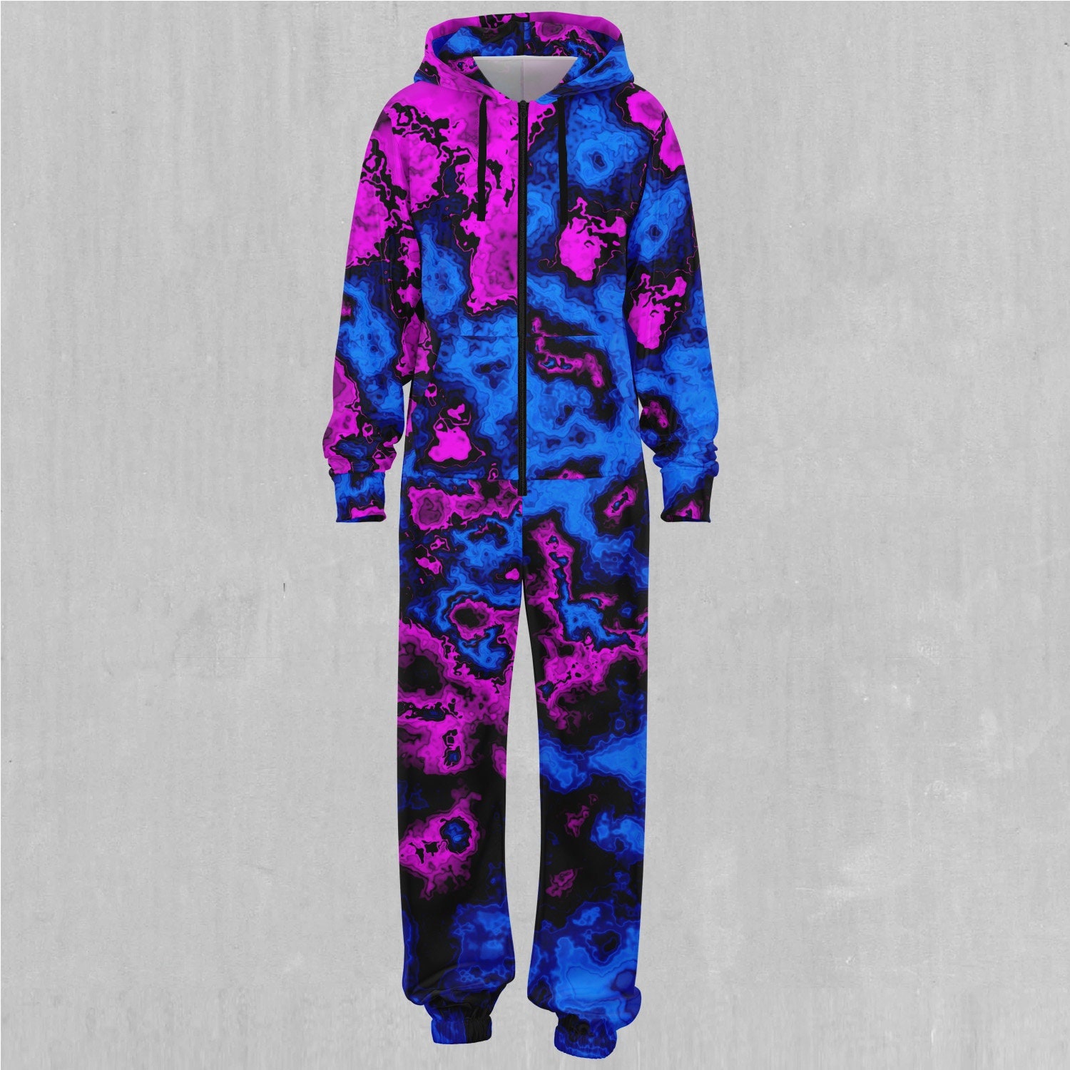 Geocidic Psychedelic Adult Zip Up Jumpsuit Pajamas