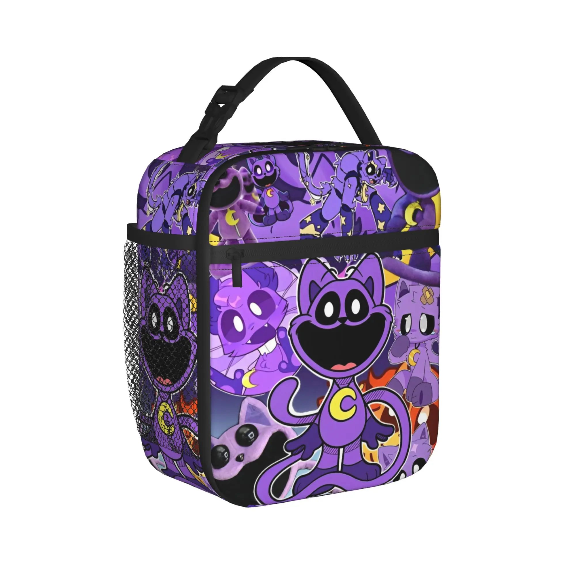 Cartoon Catnaps Thermal Insulated Lunch Bags for Picnic Portable Food Bag Thermal Cooler Lunch Box