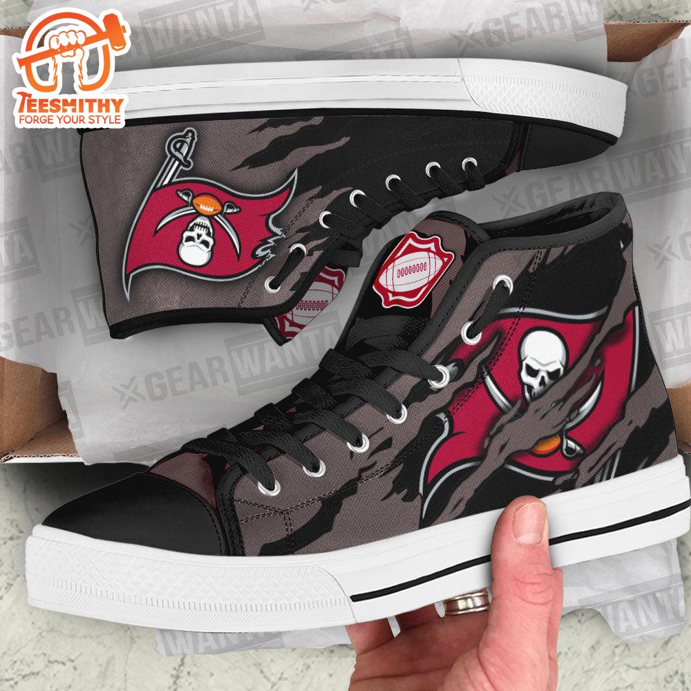 Tampa Bay Buccaneers High Top Shoes For Fans