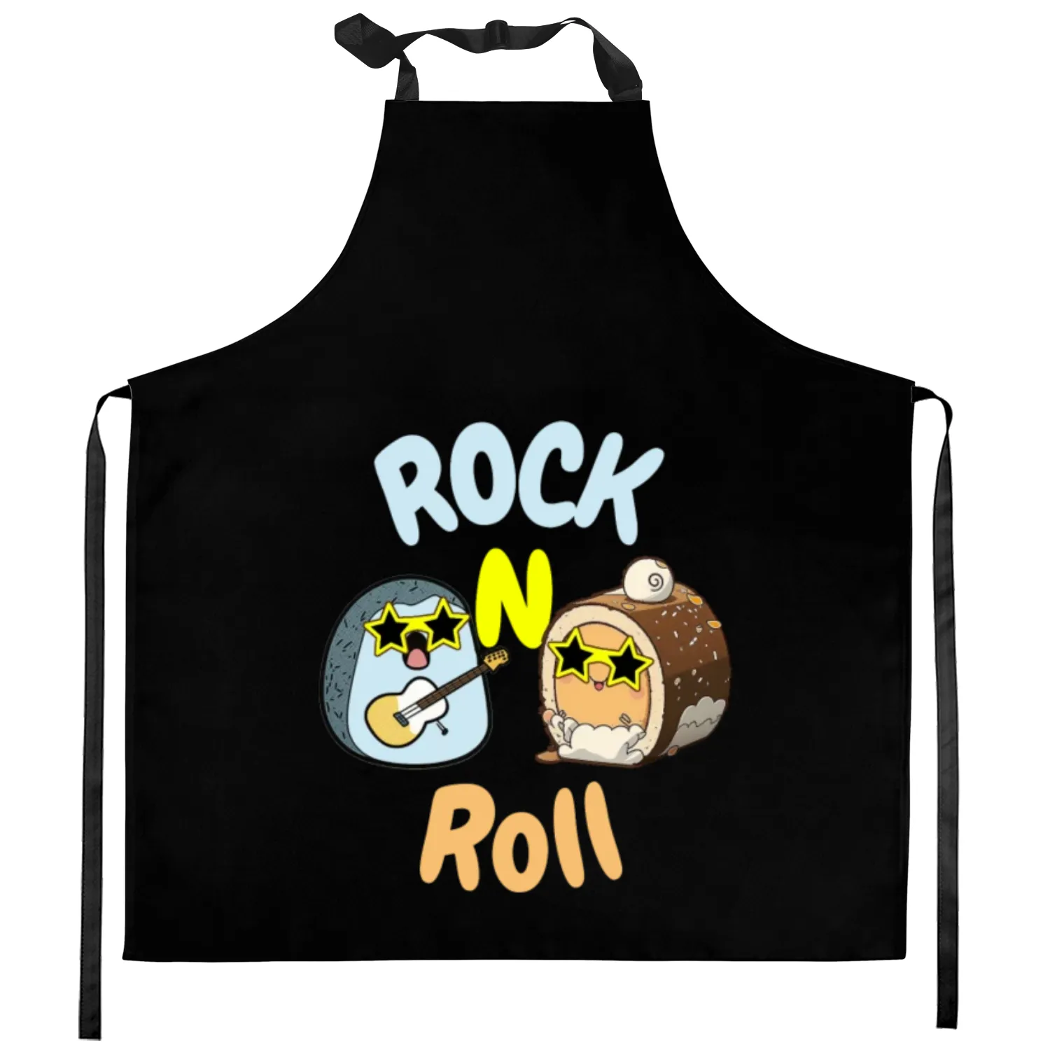 Rollcake and Stone RocknRoll Music Style Kitchen Aprons