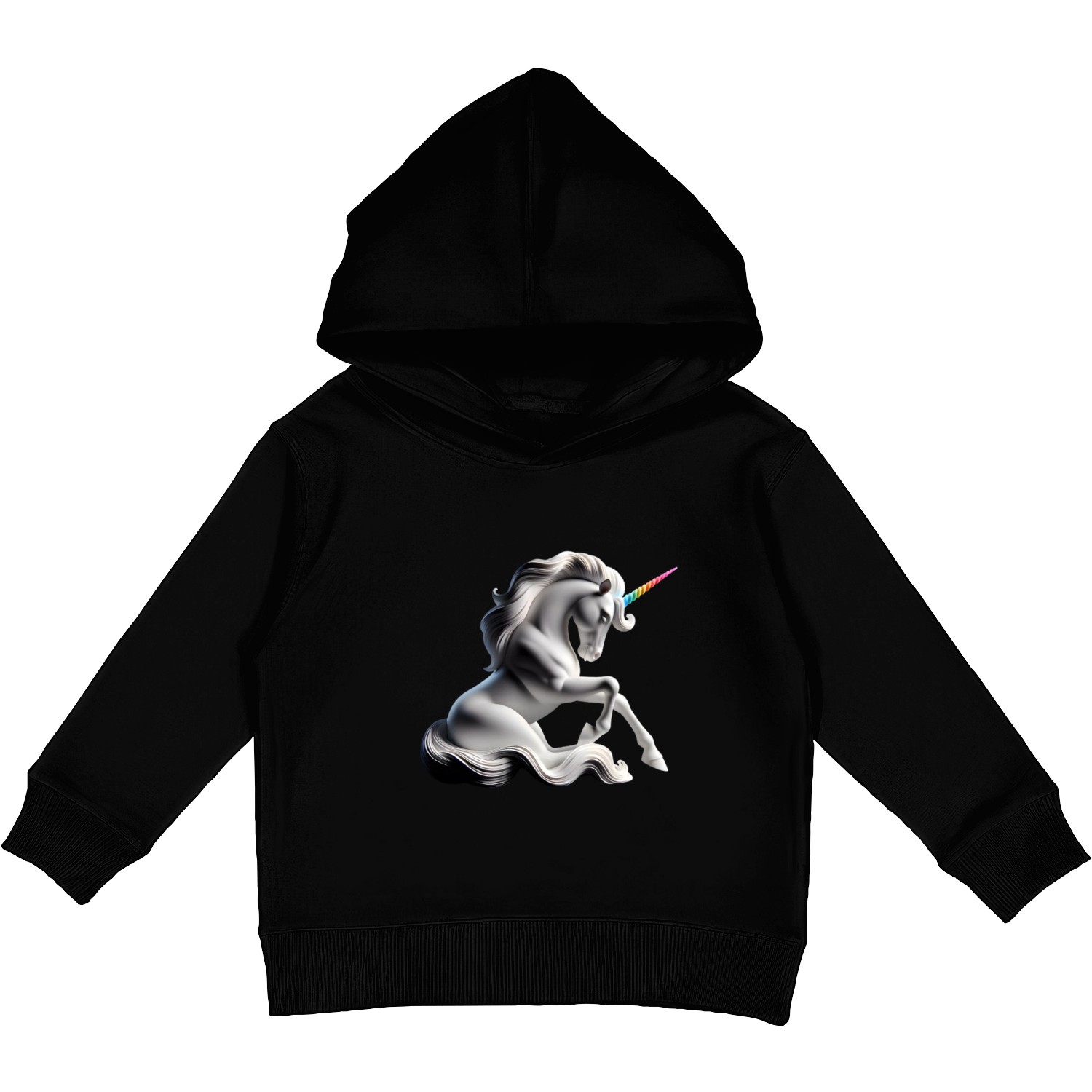 Colorful 3D Unicorn - Magical Fantasy Kids Pullover Hoodies