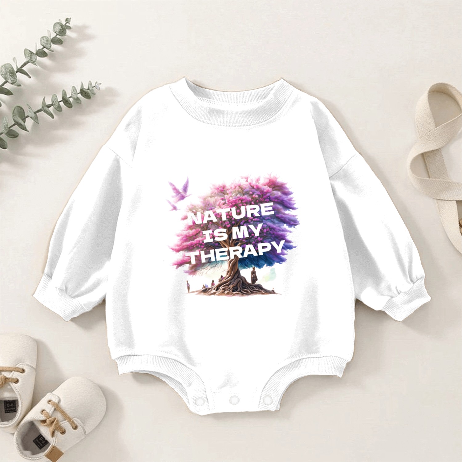 Nature Is My Therapy Baby Romper Sweatshirts
