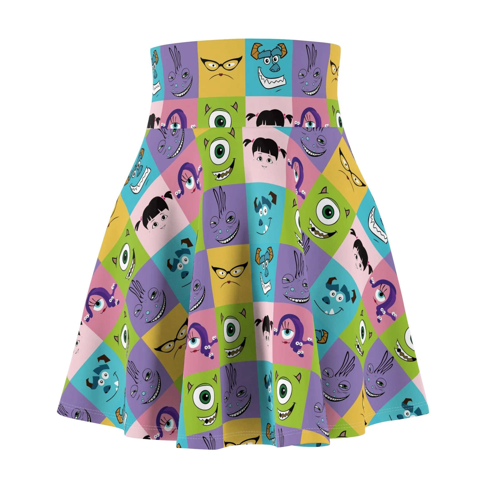 Monster's Inc Women's Skater Skirt, Gift for Her