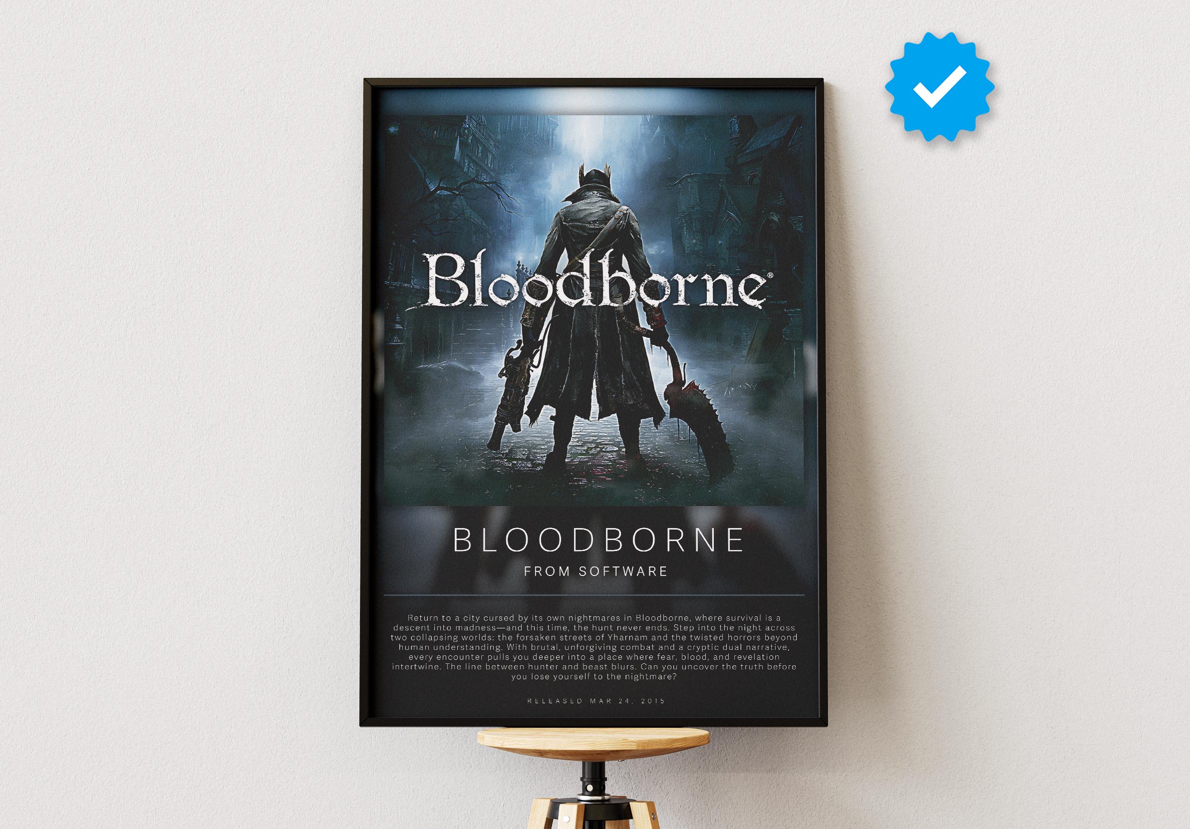 Bloodborne Poster | Gaming Poster | Video Game Prints | Wall Decor Posters | Gaming Gift | Video Game Poster | Gaming Decor
