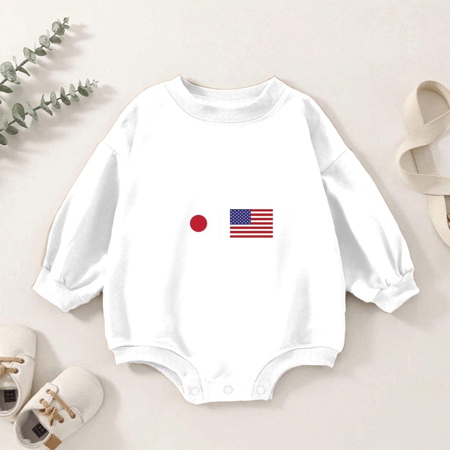 I may live in the Land of bbq my story is Japanese Baby Romper Sweatshirts