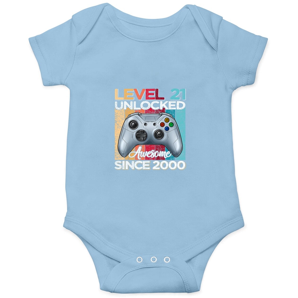 Level 21 Unlocked Awesome Since 2000 21st Birthday Baby Bodysuit