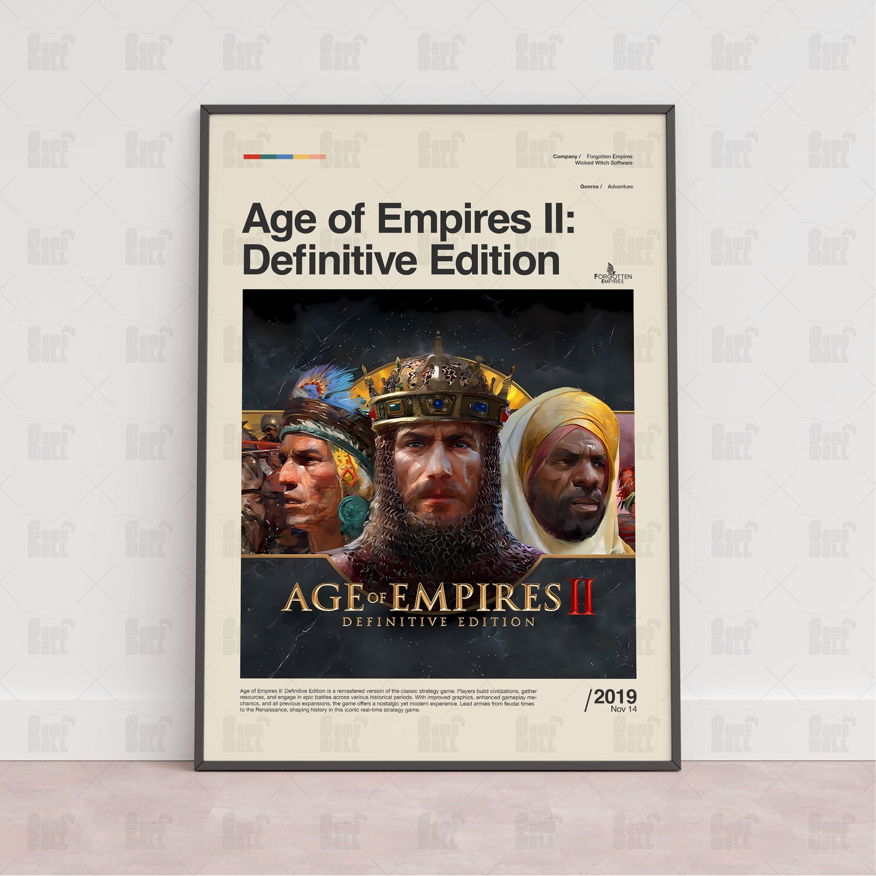 Age of Empires II Definitive Edition Poster, Gaming Room Poster, Gaming Wall Poster, Gaming Print Poster,Game Gift,Video Games Poster,Gaming