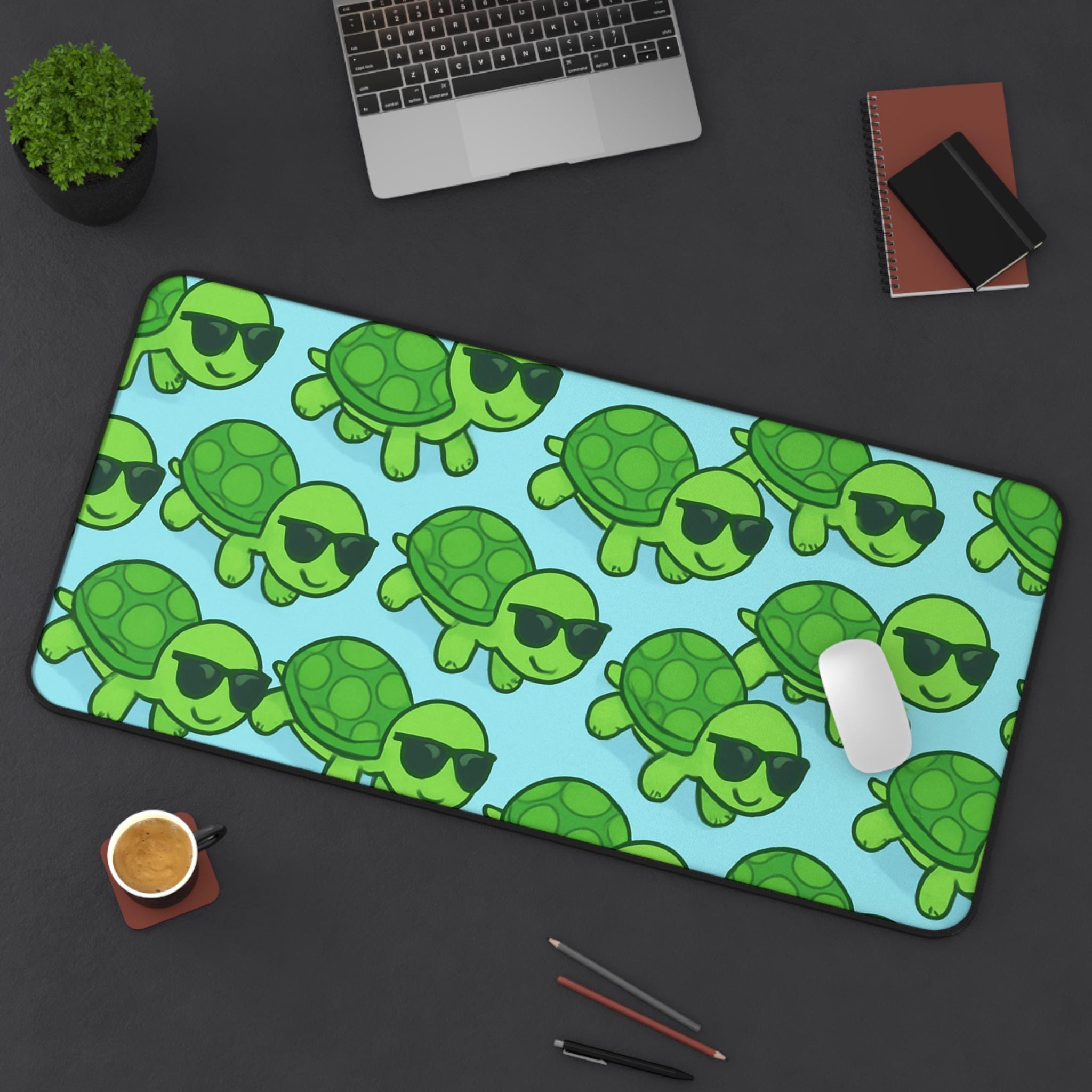 Cartoon Turtle Mouse Pad Desk Mat - Cute Office Accessory for Desk Organization and Home Office Decor