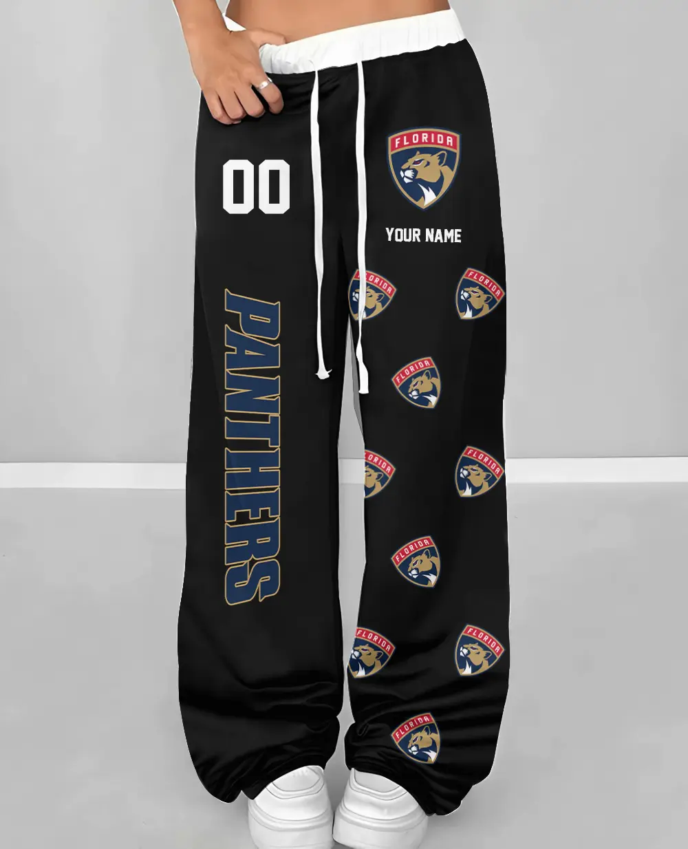 Florida Panthers NHL Personalized Wide Leg Lounge Pants