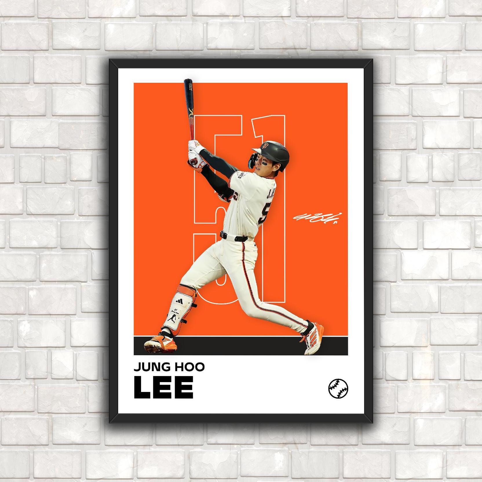 Jung Hoo Lee Poster - Minimalist Baseball Art Print for Fans
