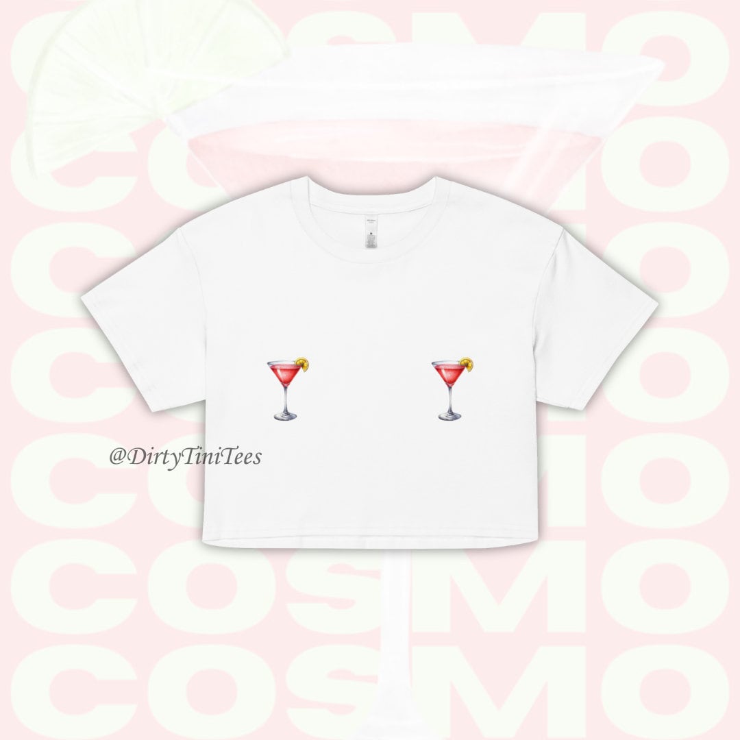 Cosmopolitan Tini Nips Crop Top Bachelorette Party Best Friend Birthday Gift Group Halloween Costume
