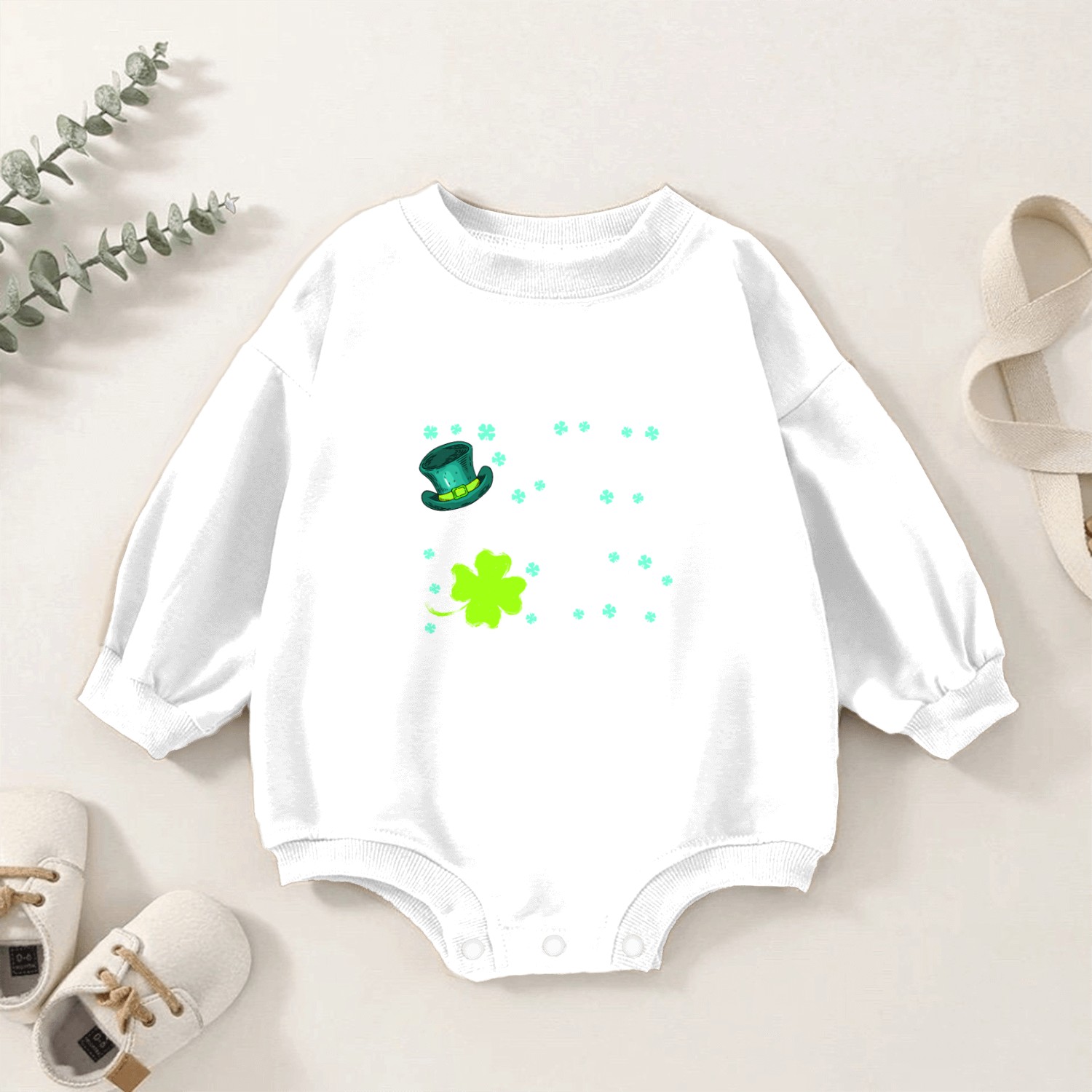 Luckiest Boyfriend Ever Valentine's Day Baby Romper Sweatshirts