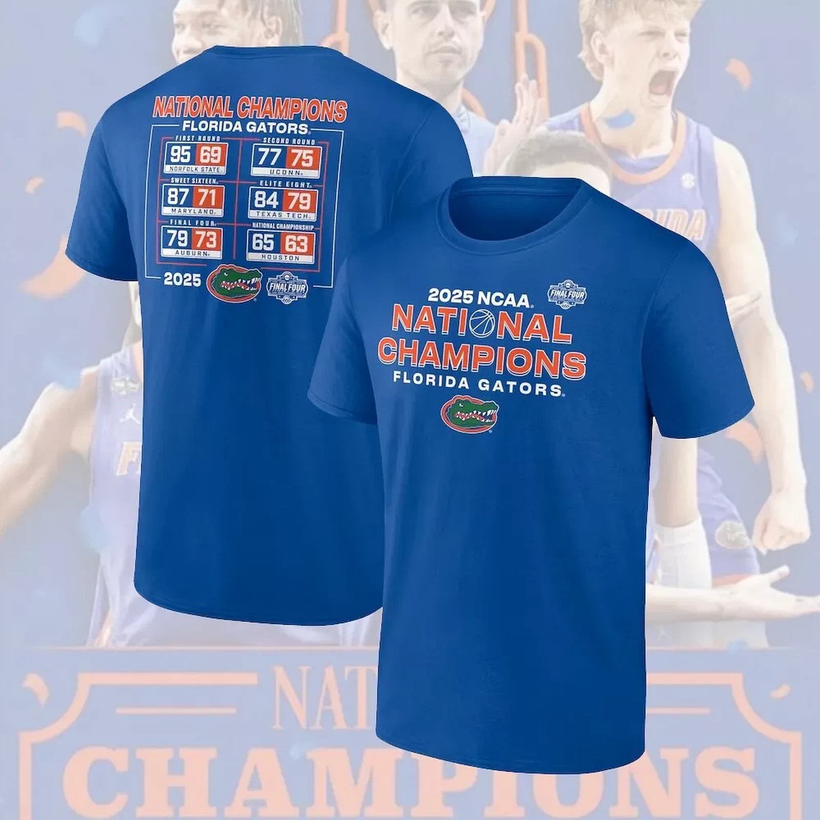 HOT Florida Gators 2025 Men's Basketball National Champions T-shirt For Fan Blue