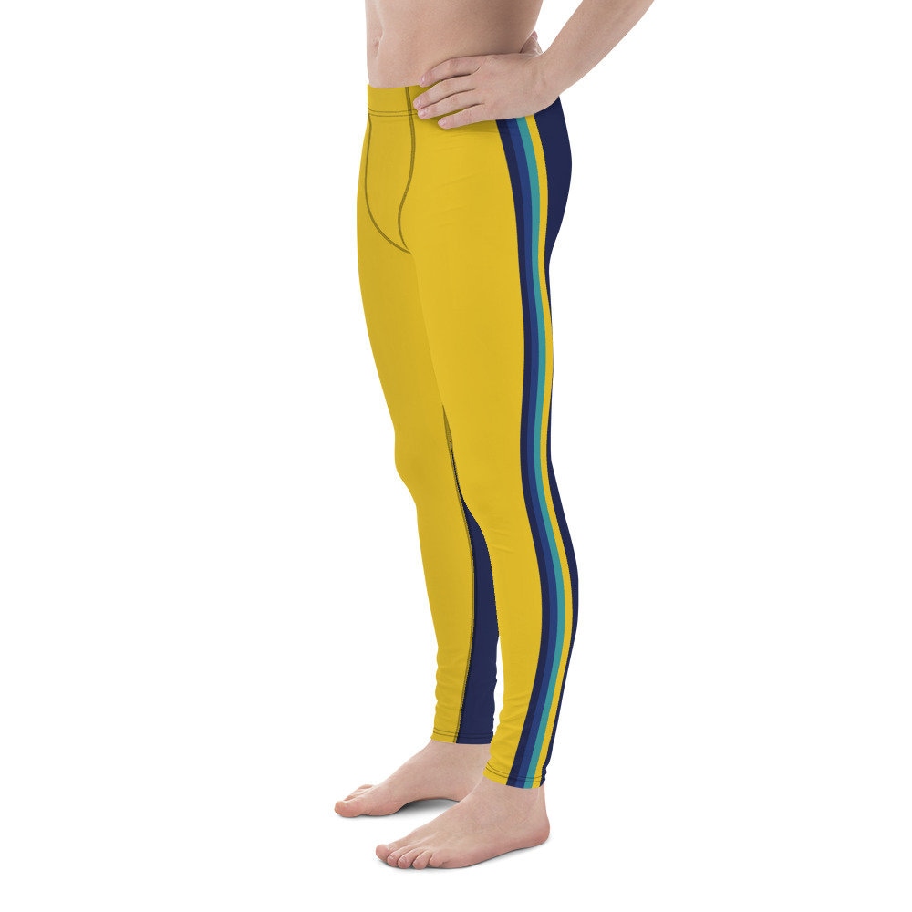 Retro Pin Stripes Men's Leggings| Clubbing Outfit | Athleisure Fashion Gift