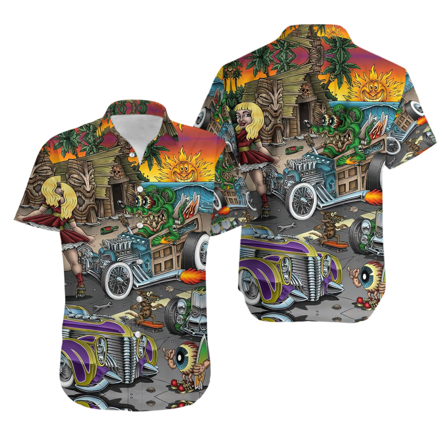 Rat Fink And The Hot Rod Story Hawaiian Shirt