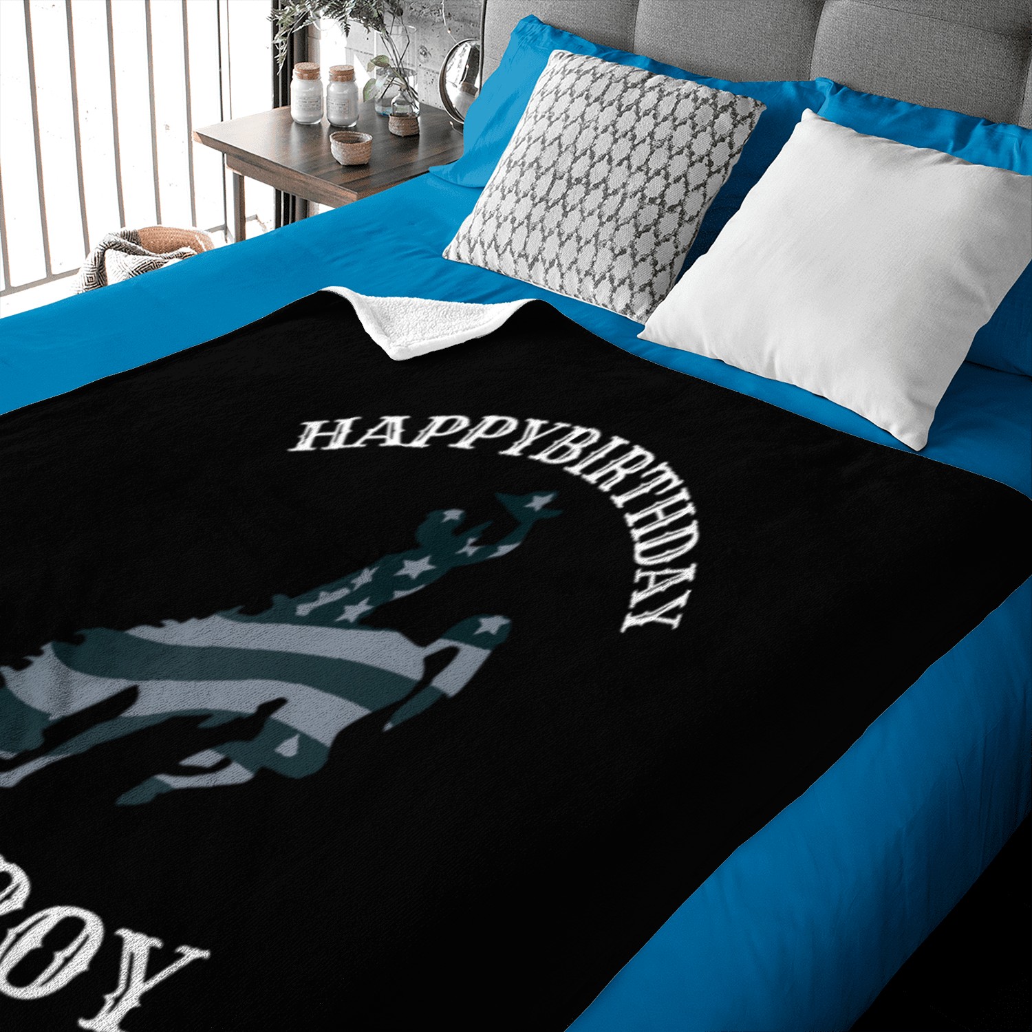 Cowboy birthday Baby Blankets