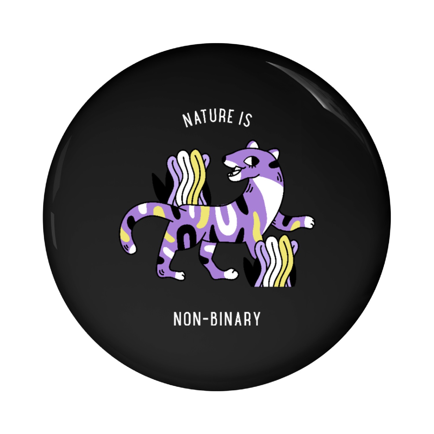 Nature Is Non-Binary Pin Buttons