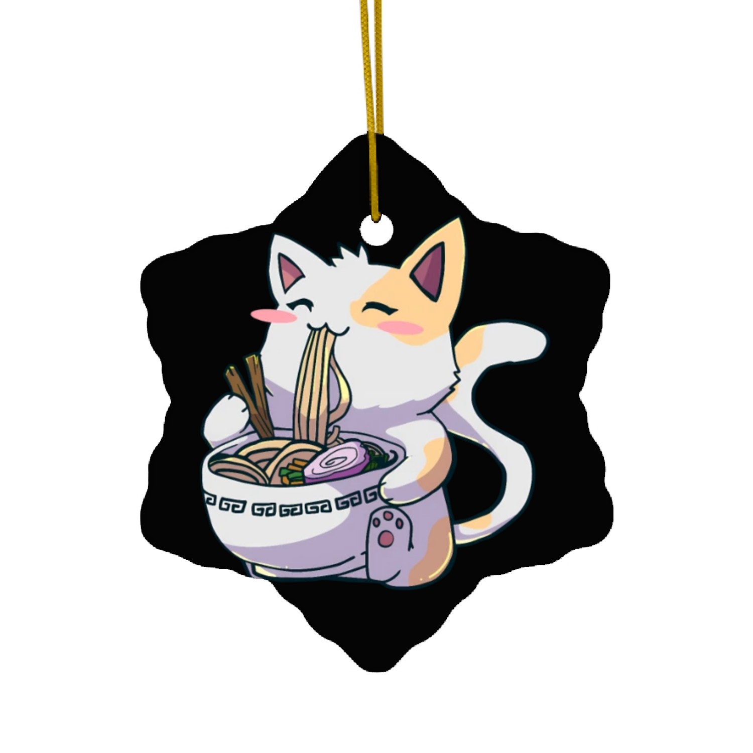 Ramen Cat aii Anime Japanese aii Neko Ceramic Ornaments