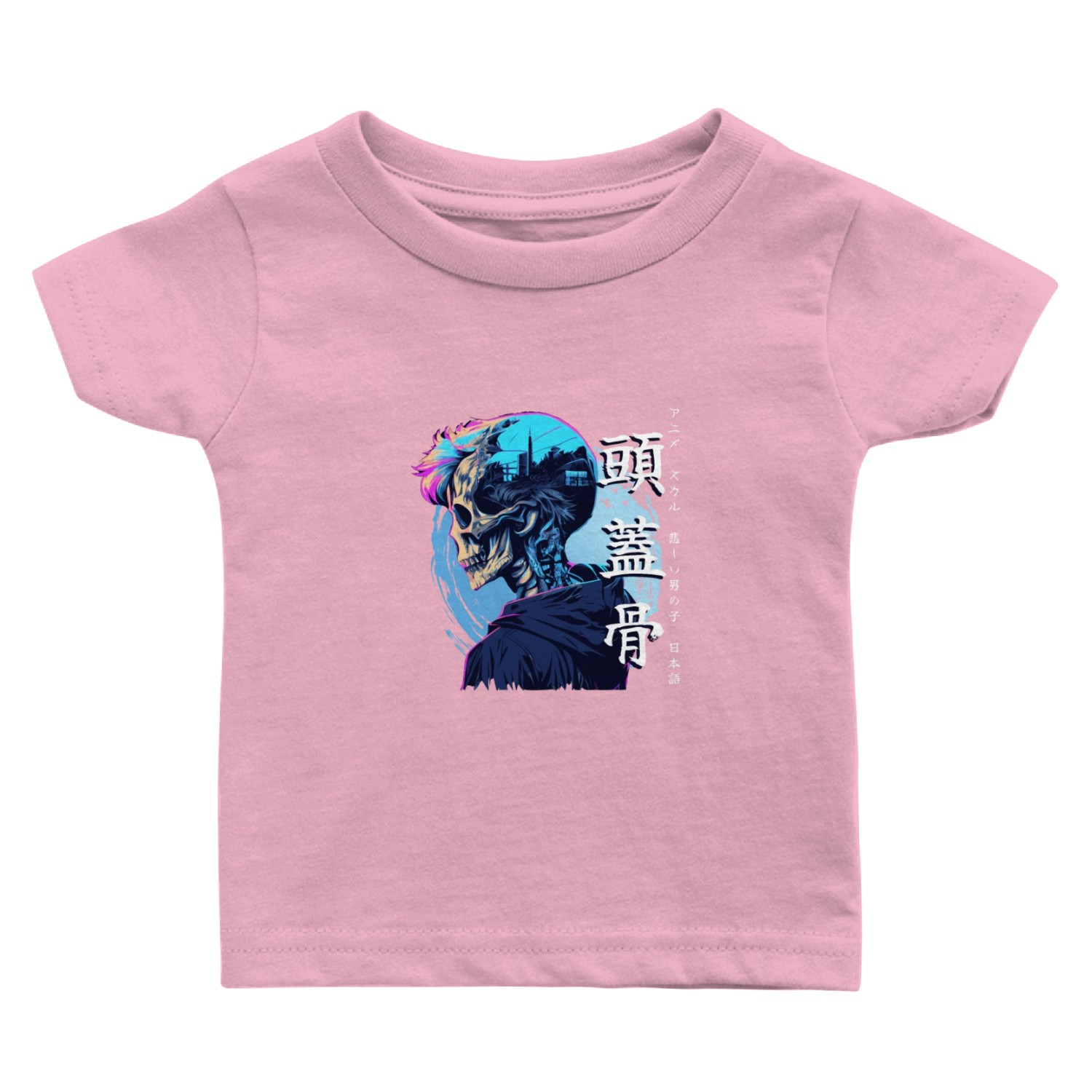 Anime Skull Sad Boy Urban Japanese Vaporwave Aesth Baby T Shirts