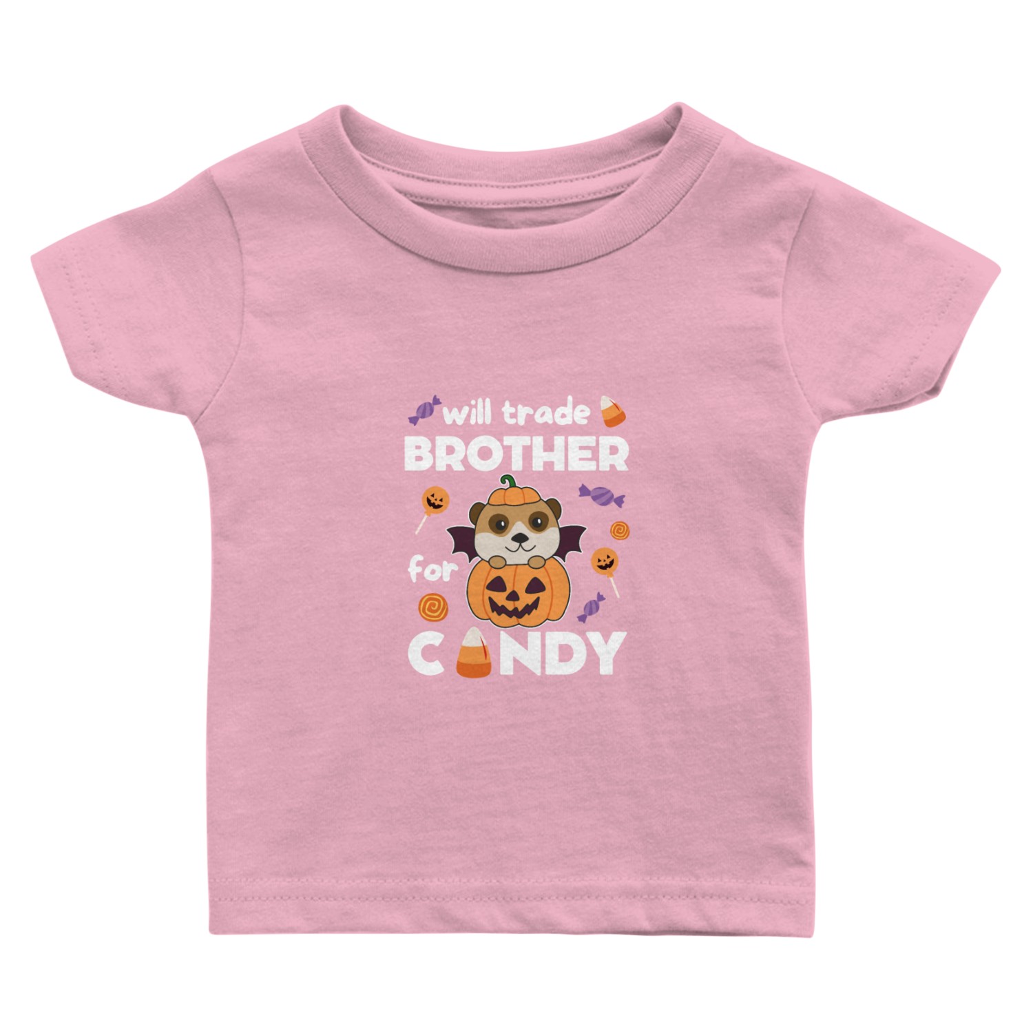 Meerkat Halloween, Trade Brother For Candy Baby T Shirts