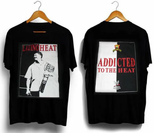 Double sides Eddie Guerrero Latino Heat T Shirt, remake shirt JJ3775