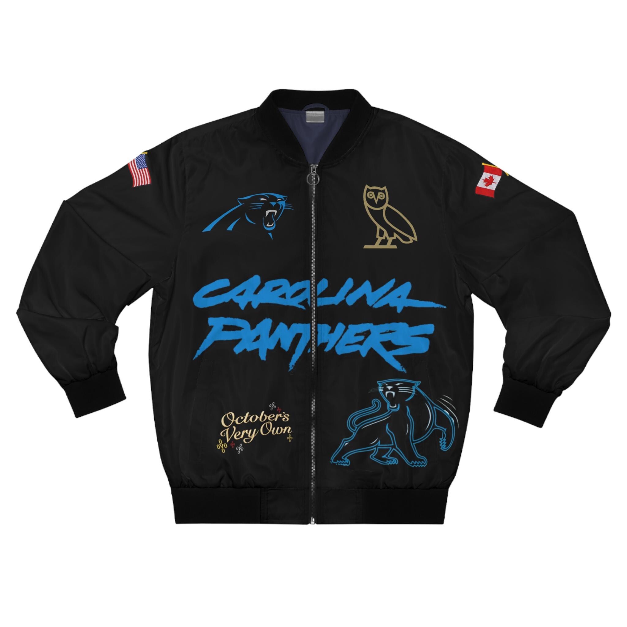 Carolina Panhers OVO football Sideline Bomber Jacket