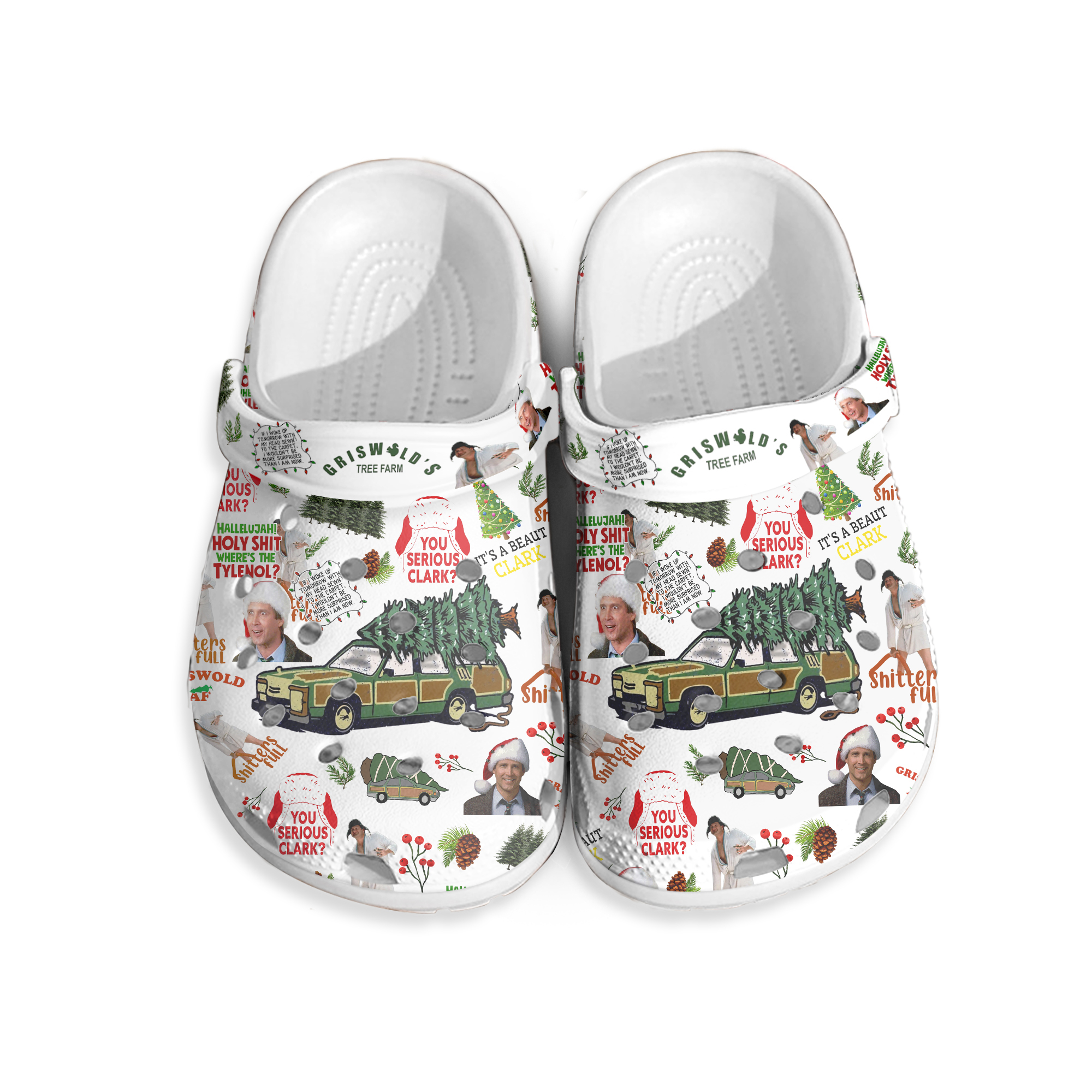 Griswold Christmas Clogs, You Serious Clark Shoes, Griswold's Tree Farm Holiday Shoes, Christmas Vacation Shoes, Christmas Gift